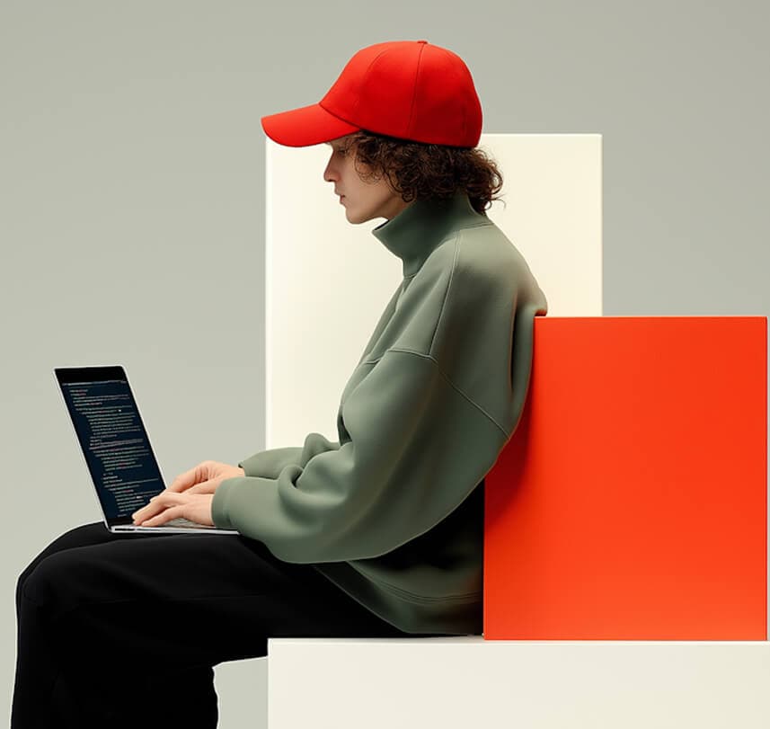 Engineer working on a laptop